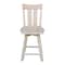 International Concepts Ava Counter Height Stool, with Swivel 24" Seat Height, Unfinished S-132SW - alternate 6